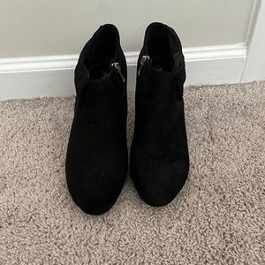 Black heeled booties